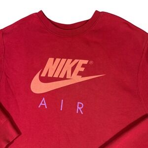 Nike‎ Air Crewneck Sweatshirt Pullover Long Sleeve Mens XL Burgundy Red